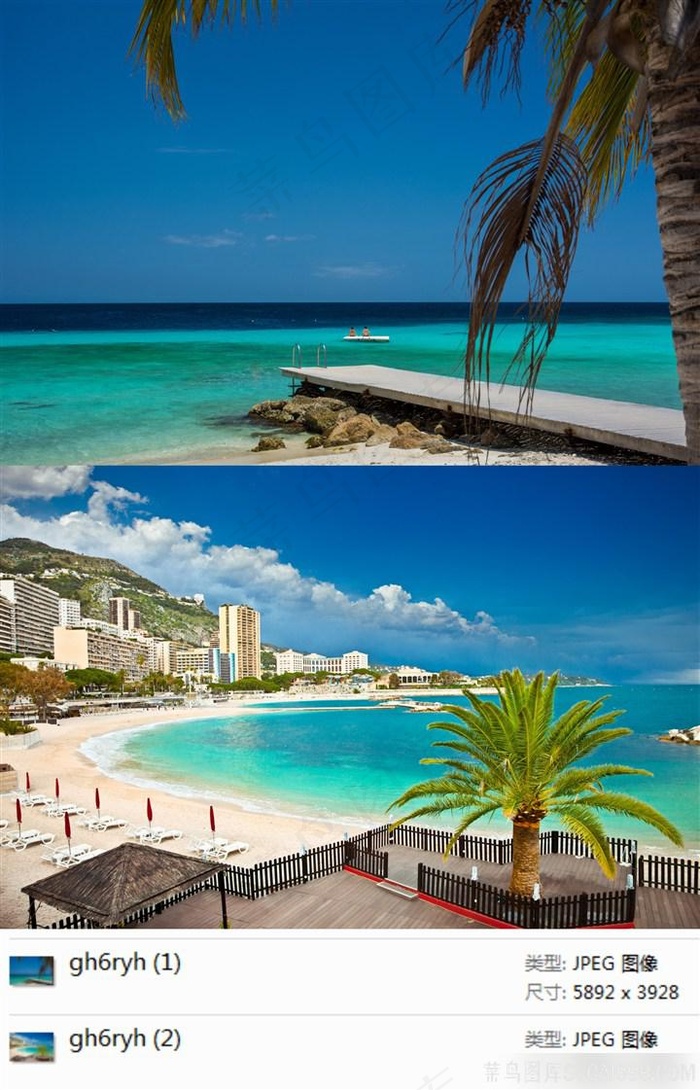 海边度假风景摄影素材