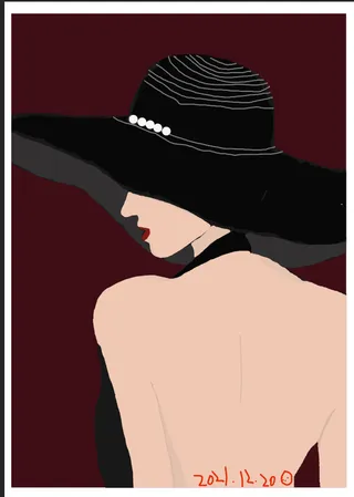 临摹绘画分层美女