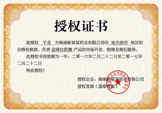 公司企业网络电子模板代理授权资质证书PSD制作设计源文件