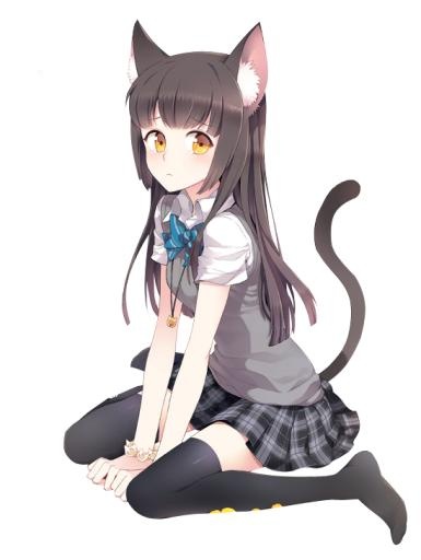 动漫女孩 PNG免抠(548x728)