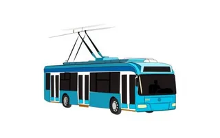 无轨电车 PNG免抠