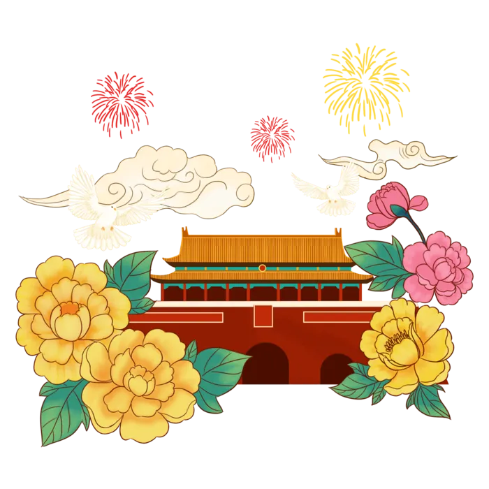 *建军节建党国庆节党建元素图片 卡通手绘PNG透明免扣PS素材