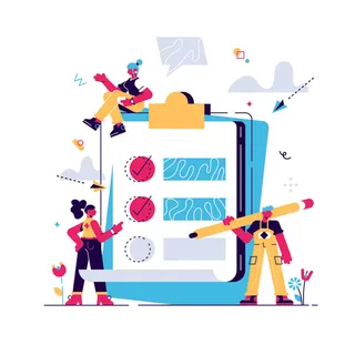 扁平化人物场景办公互联网等距ai矢量设计网页海报UI素材插画