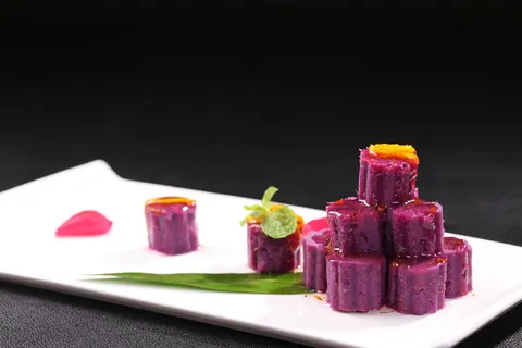 桂花紫薯球 (3)