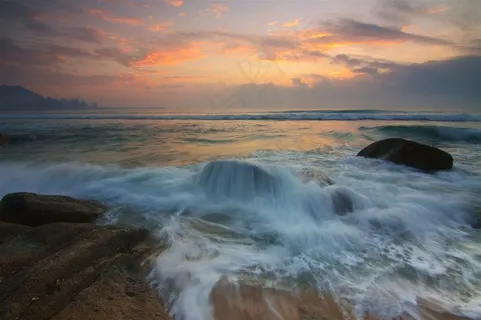 丝绸一样的海水素材图片