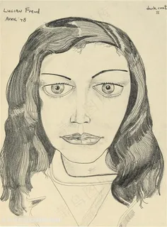 弗洛伊德手绘素描女性艺术插画 弗洛伊德手绘素描女性艺术插画