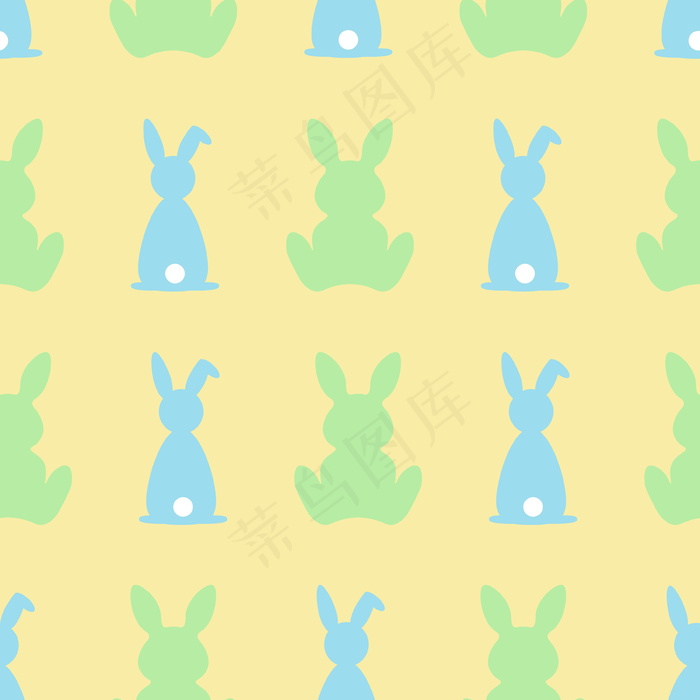 卡通兔子复活节背景图片
