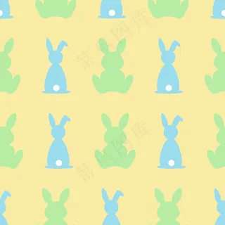 卡通兔子复活节背景图片