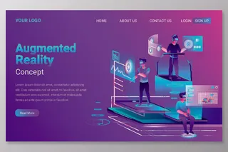 时尚大气元宇宙VR虚拟现实AR网页Banner海报设计模板AI矢量图素材