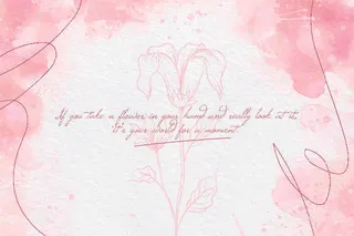 水彩手绘粉色花卉背景