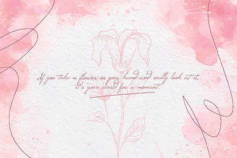 水彩手绘粉色花卉背景 水彩手绘粉色花卉背景