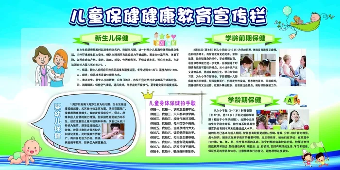 儿童保健教育psd模版下载
