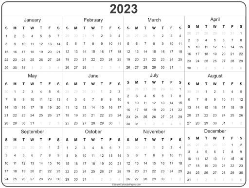 2023 年日历 PNG免抠(1767x1333)