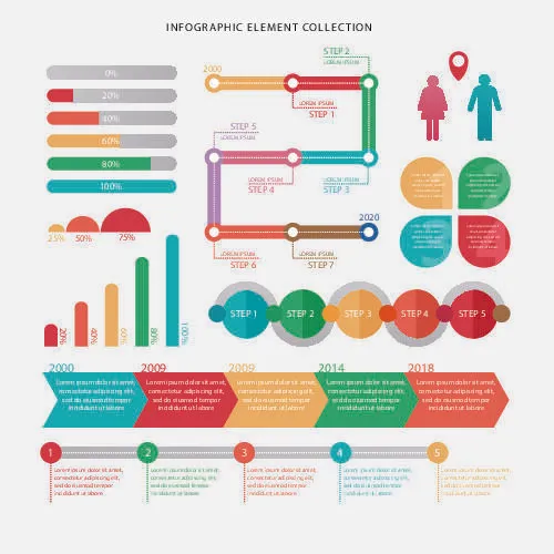 数据图形分析分类ppt会议图标统计图表商业eps矢量图素材模板eps,ai矢量模版下载