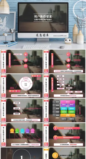 唯美清新PPT 工作总结汇报PPT模板预览图