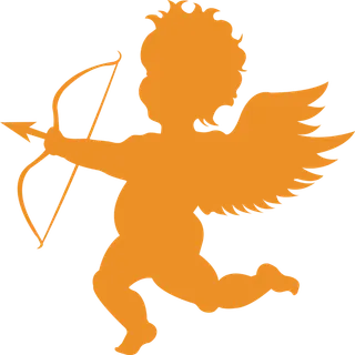 黄色丘比特情人节