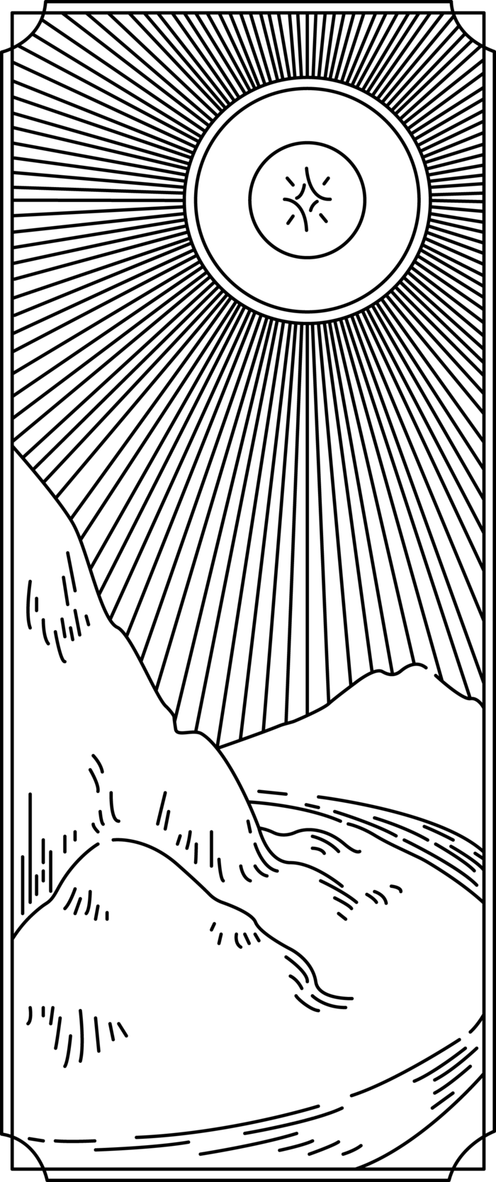 塔罗牌线稿免抠素材