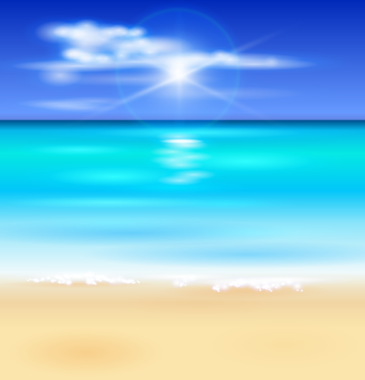 夏天海滩大海背景eps,ai矢量模版下载
