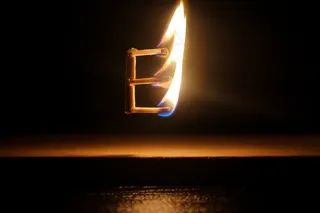 创意火柴字母E图片