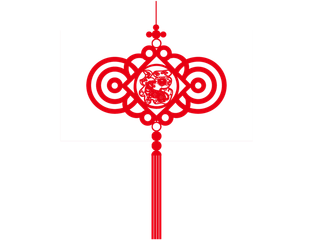 红色平安结中国结免扣素材