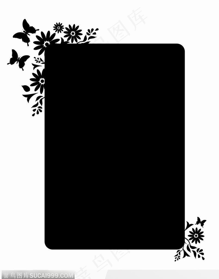 相框边框-黑色的相框