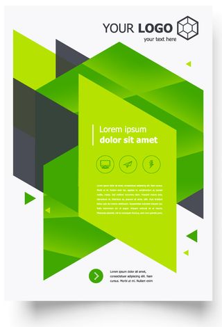 包装宣传册设计模板传单页抽象商务宣传册A4模板创意封面趋势宣传