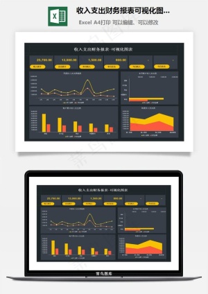 收入支出财务报表可视化图表