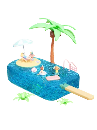 夏季高温雪糕凉爽