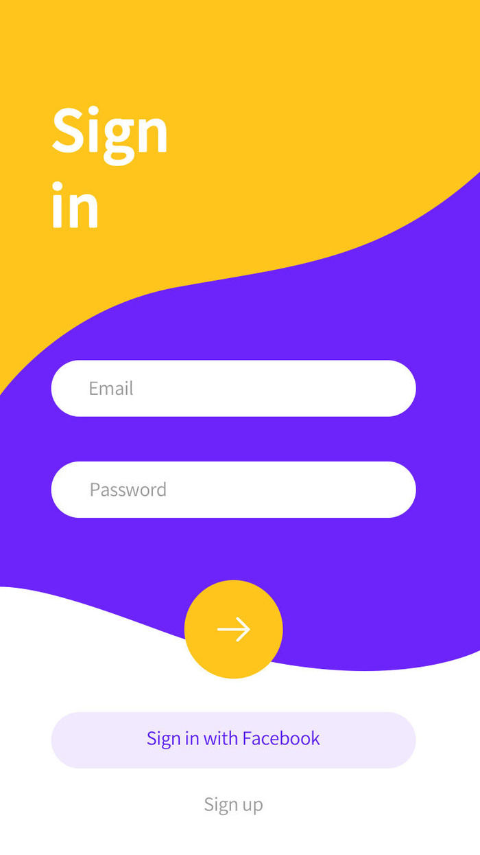 手机移动端软件程序APP登录注册UI界面PSD分层设计素材模板源文件psd模版下载