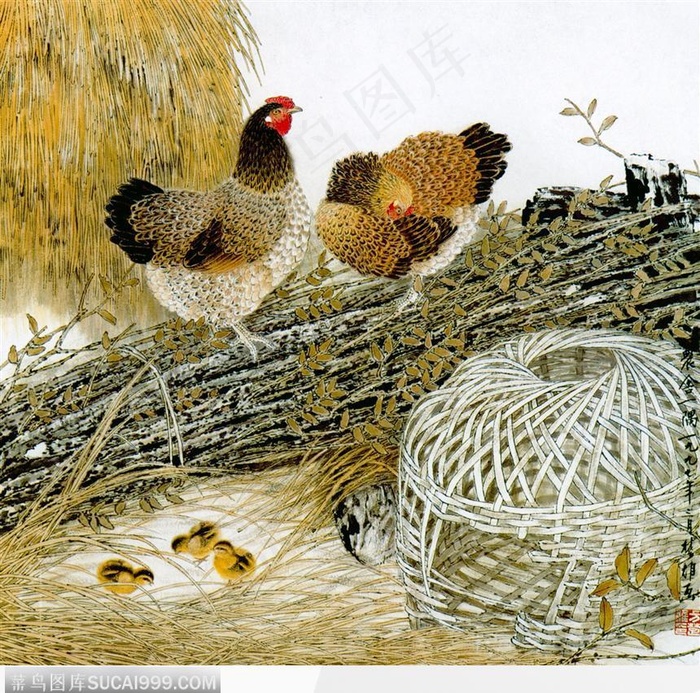 农舍一隅图素材