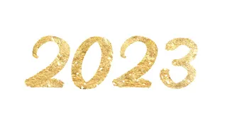 兔年2023年金色数字