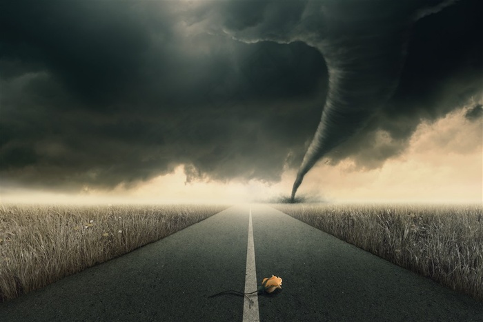 龙卷风系列 - 壮观的公路龙卷风