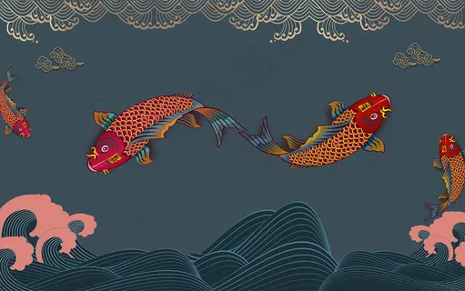 中国风古风国潮祥云旭日背景