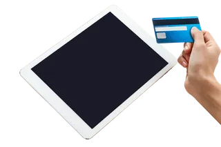 刷卡平板电脑素材