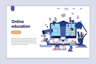 2.5D扁平化卡通商务办公科技感UI网页banner设计AI矢量EPS素材