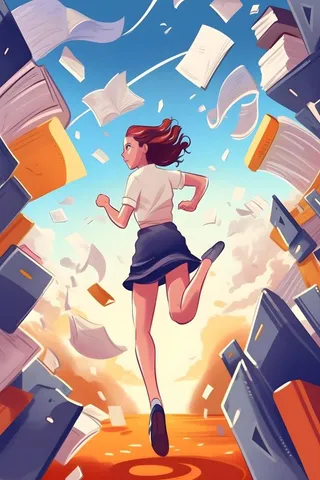 考试复习冲刺时间学生天空背景