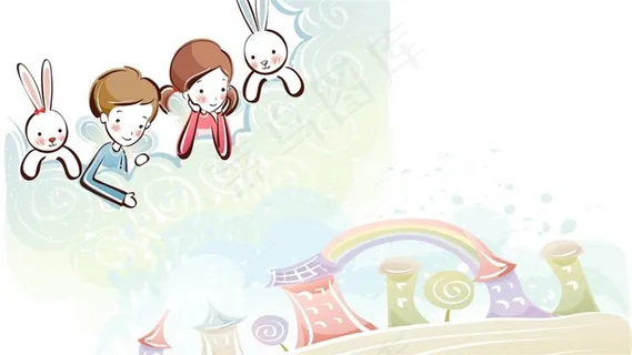 浪漫卡通漫画情侣桌面壁纸美图