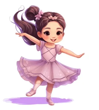 穿裙子跳舞的女孩免抠