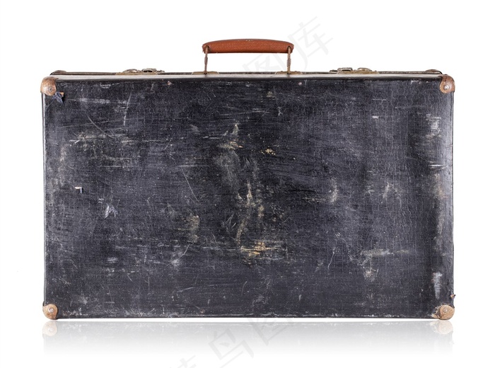 满布划痕的黑色木箱高清摄影图