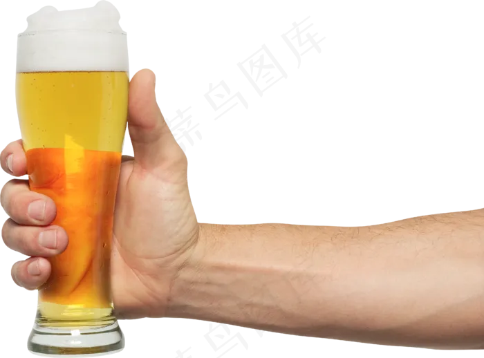 免抠实物啤酒摄影图透明图层