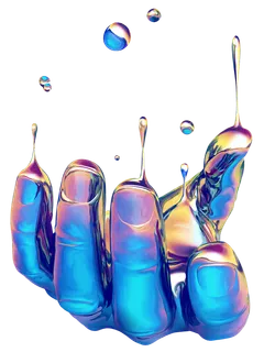 紫色酸性3d立体水滴手