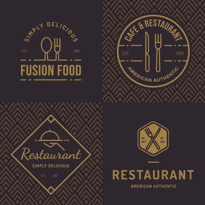 手绘Logo标志素材eps,ai矢量模版下载