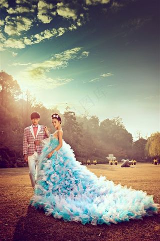 林间恋人婚纱艺术照高清样片
