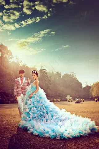 林间恋人婚纱艺术照高清样片