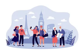 扁平化人物场景办公互联网等距ai矢量设计网页海报UI素材插画