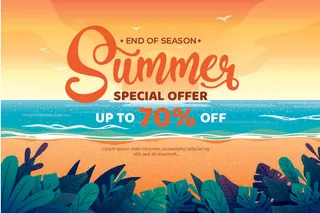 设计大海夏天横幅素材