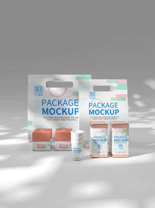 包装智能贴图样机VI效果PSD素材