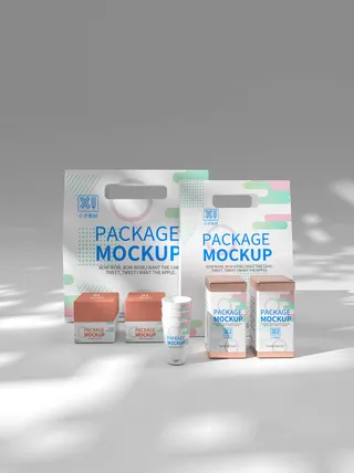 包装智能贴图样机VI效果PSD素材