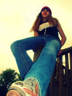 牛仔裤写真图片