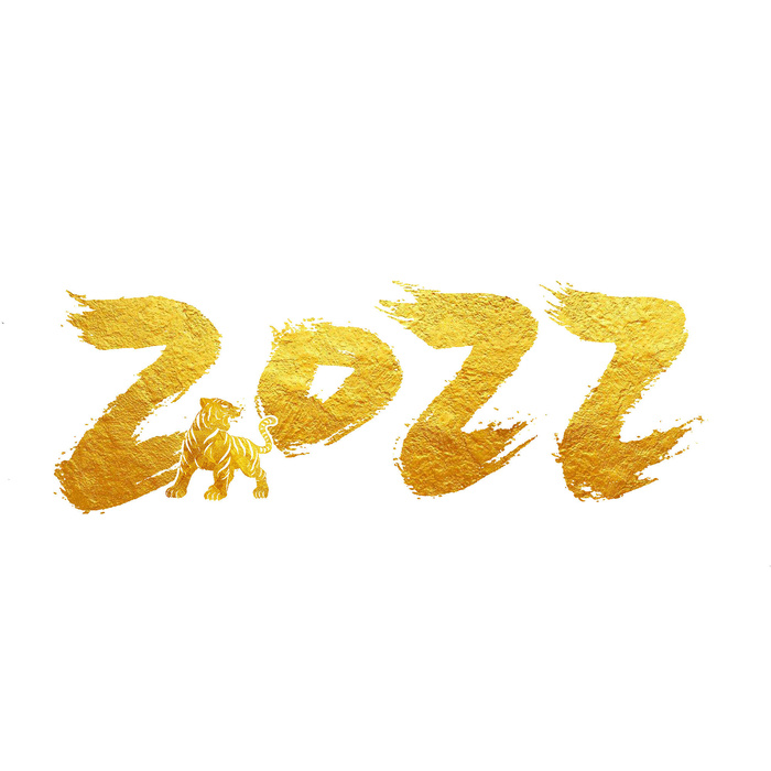 2022虎年新年国潮手写艺术字体春节海报数字设计png免扣图psd素材